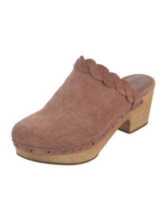 Frye Suede Studded Accents Mules