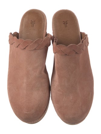 Frye Suede Studded Accents Mules