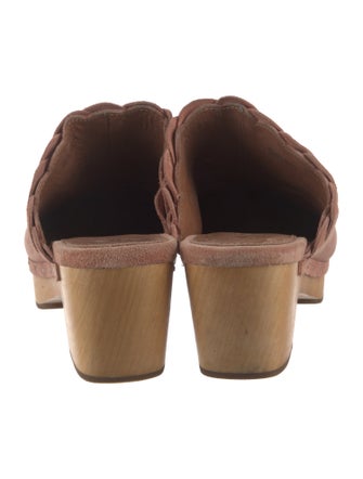 Frye Suede Studded Accents Mules