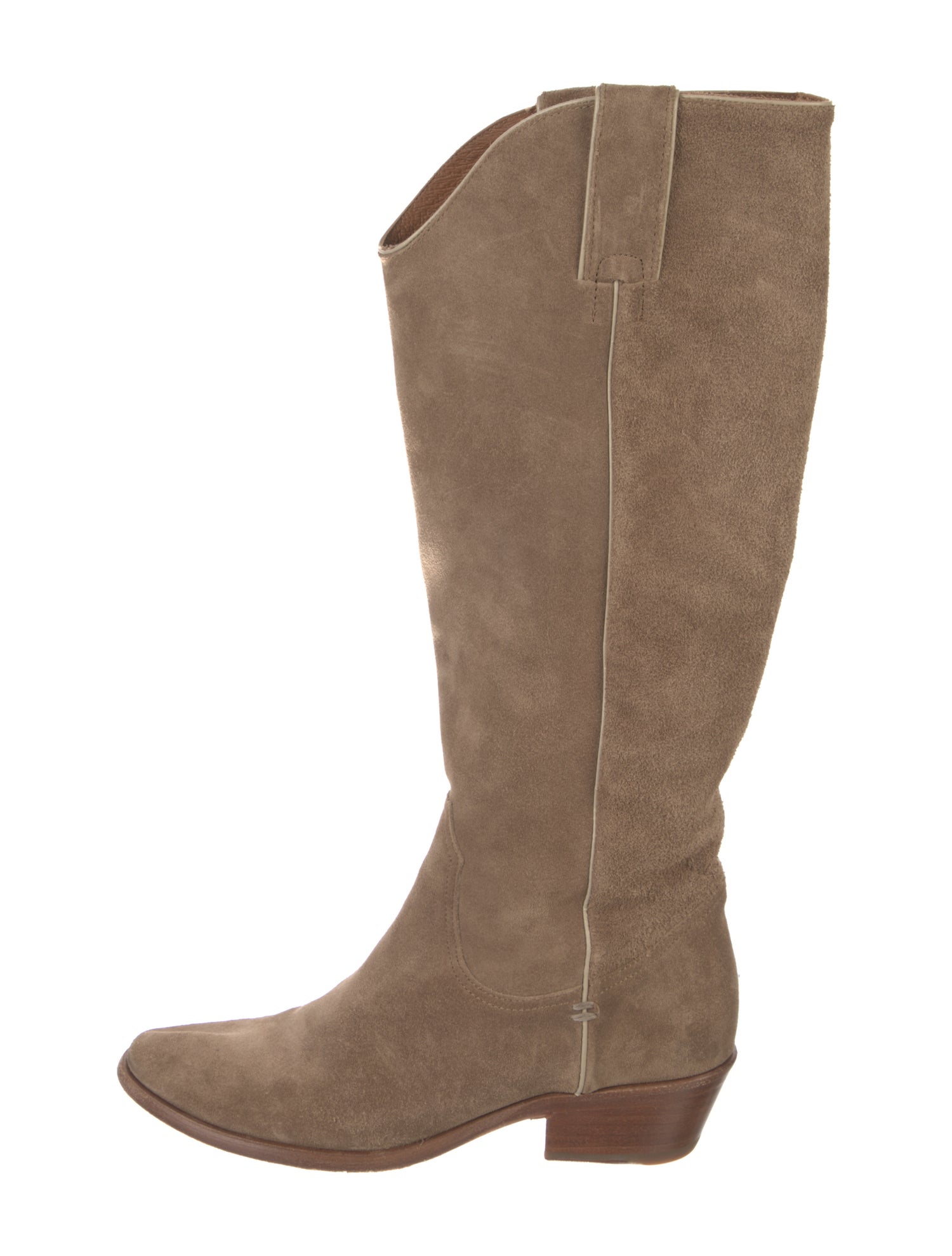 Frye Suede Leather Trim Embellishment Riding Boots