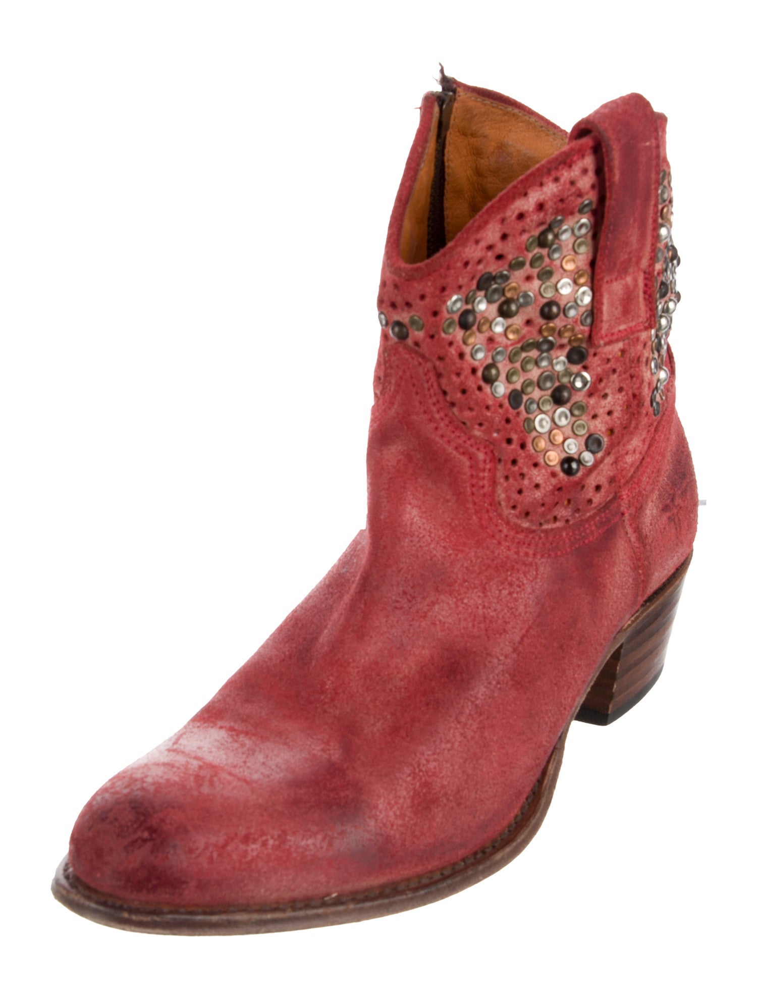 Frye Leather Animal Print Western Boots