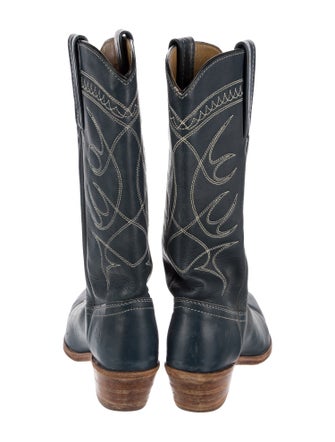 Frye Leather Colorblock Pattern Western Boots