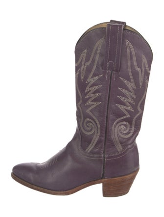 Frye Leather Printed Western Boots