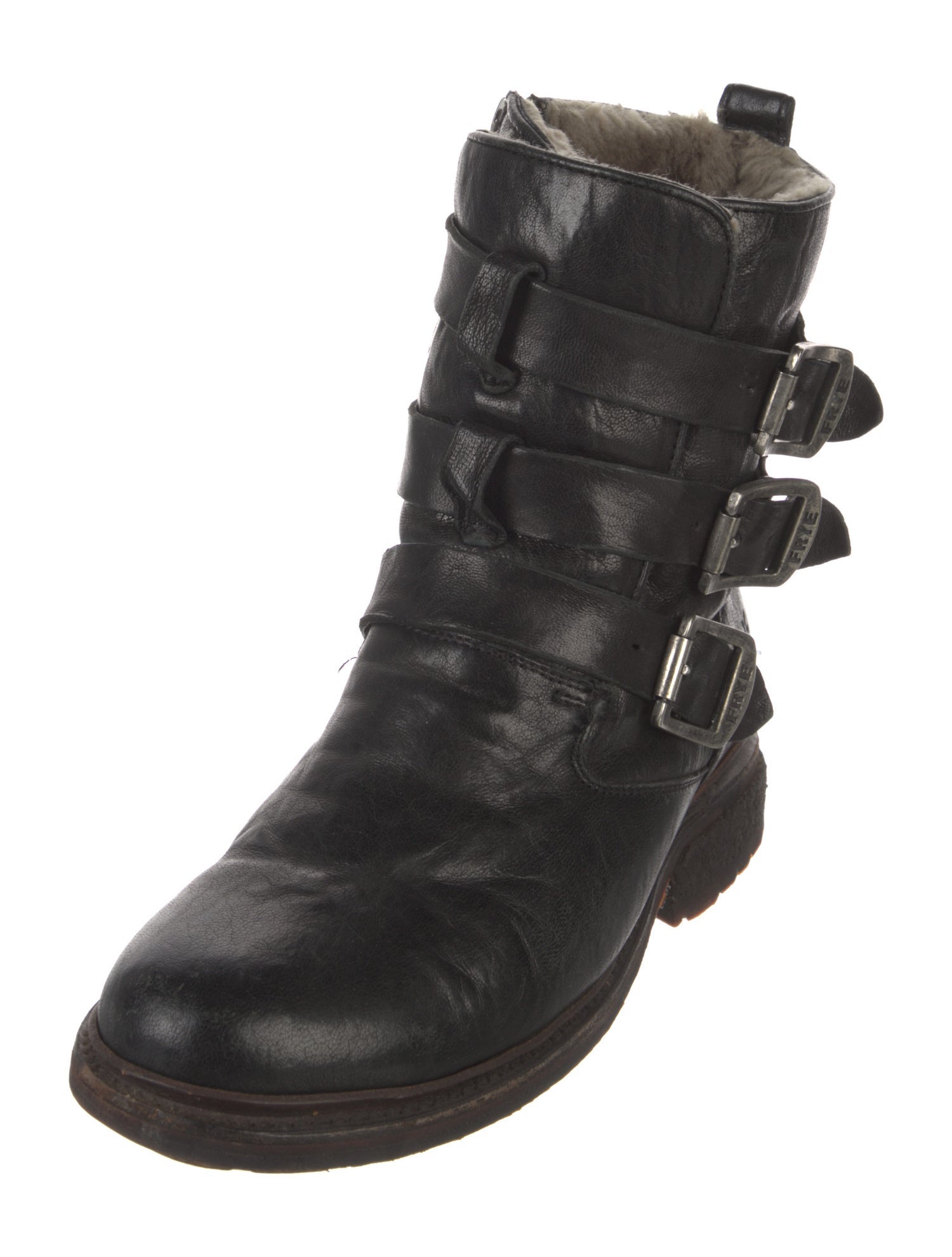 Frye Leather Moto Boots