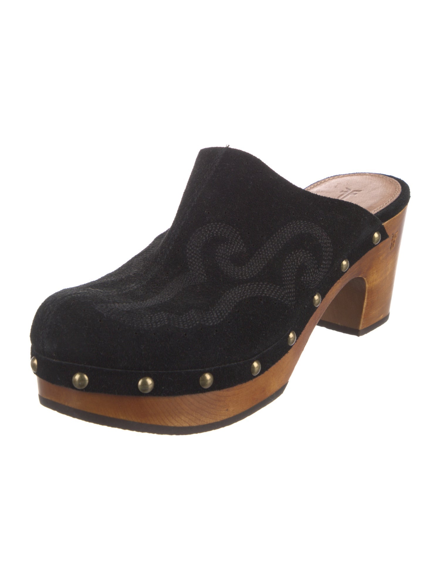 Frye Suede Studded Accents Mules