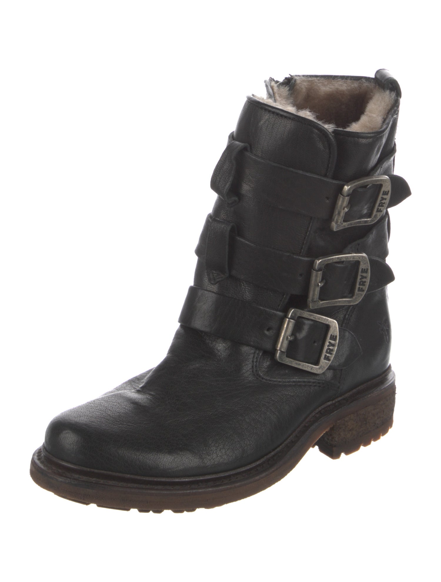 Frye Leather Moto Boots