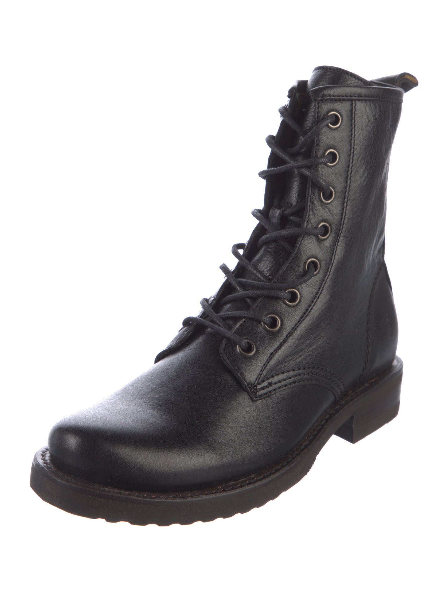 Frye Leather Combat Boots