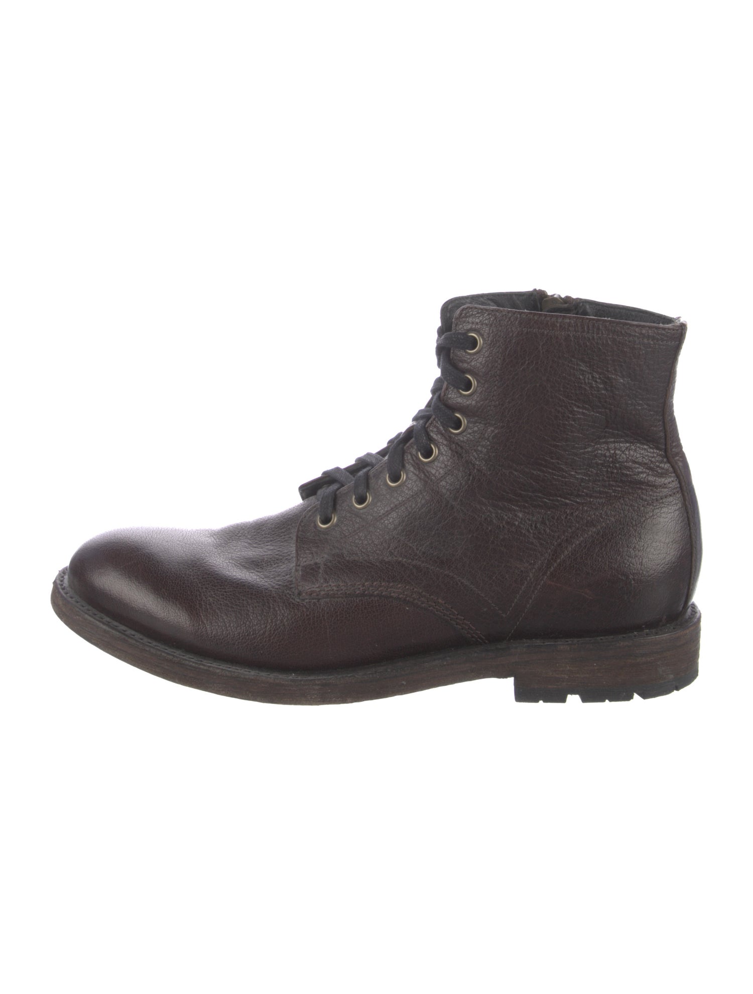 Frye Leather Distressed Accents Lace-Up Boots