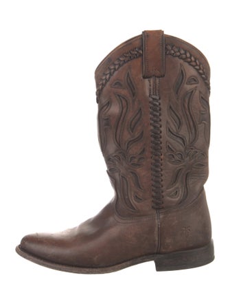 Frye Leather Patterned Western Boots