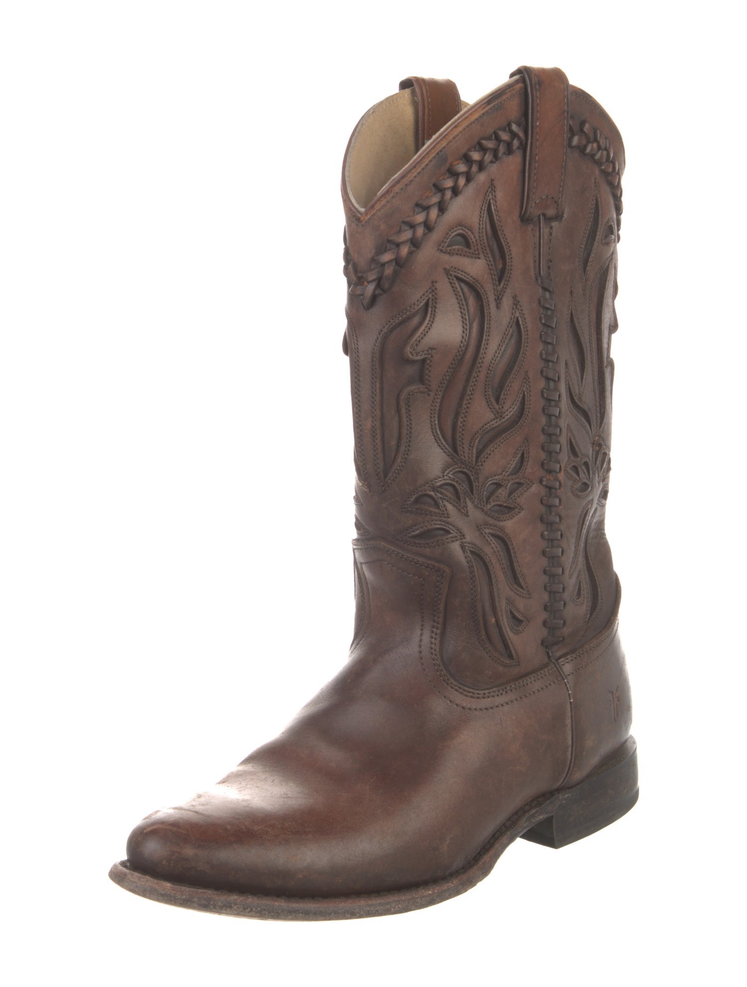 Frye Leather Patterned Western Boots