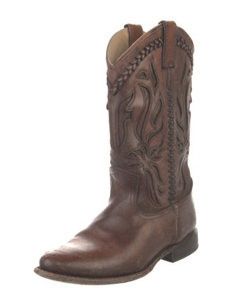 Frye Leather Patterned Western Boots