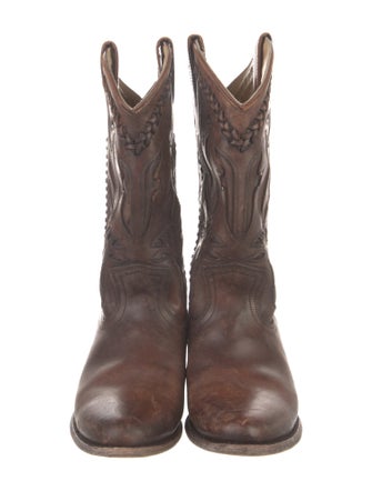 Frye Leather Patterned Western Boots