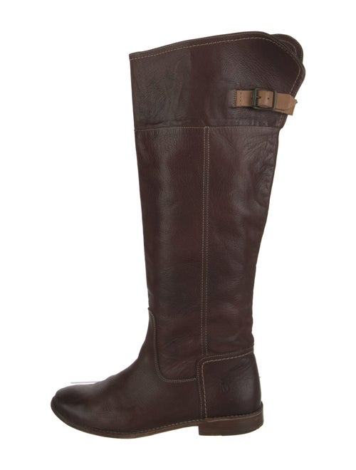 Frye Leather Whipstitch Trim Riding Boots