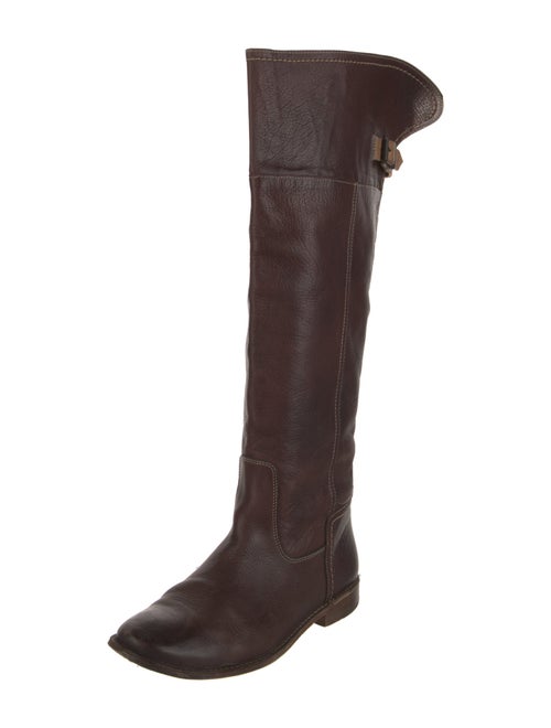 Frye Leather Whipstitch Trim Riding Boots