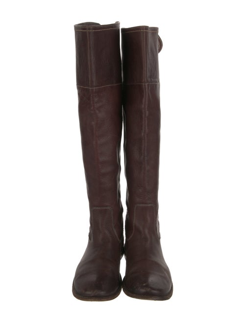 Frye Leather Whipstitch Trim Riding Boots