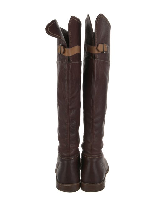 Frye Leather Whipstitch Trim Riding Boots