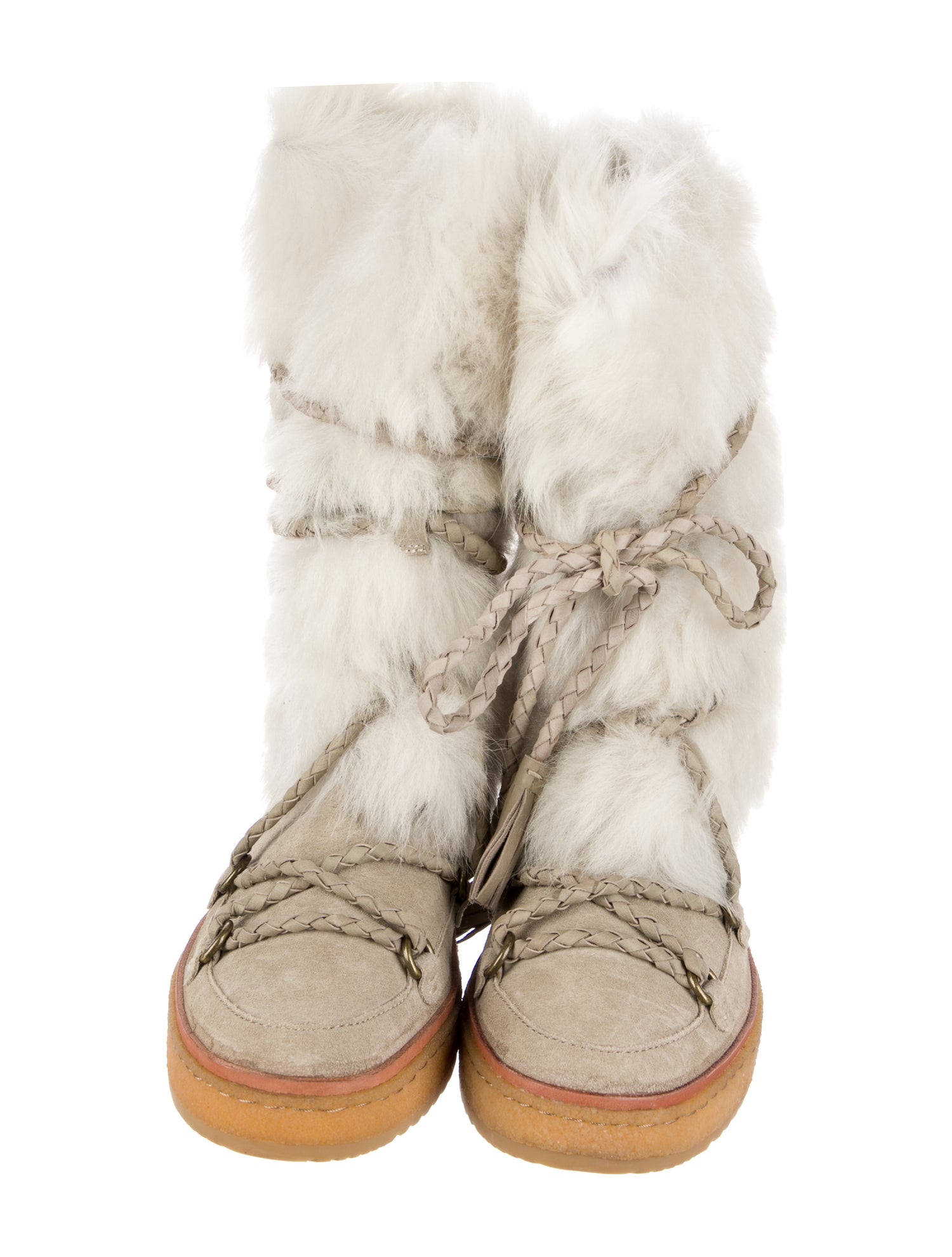 Frye Suede Colorblock Pattern Lace-Up Boots