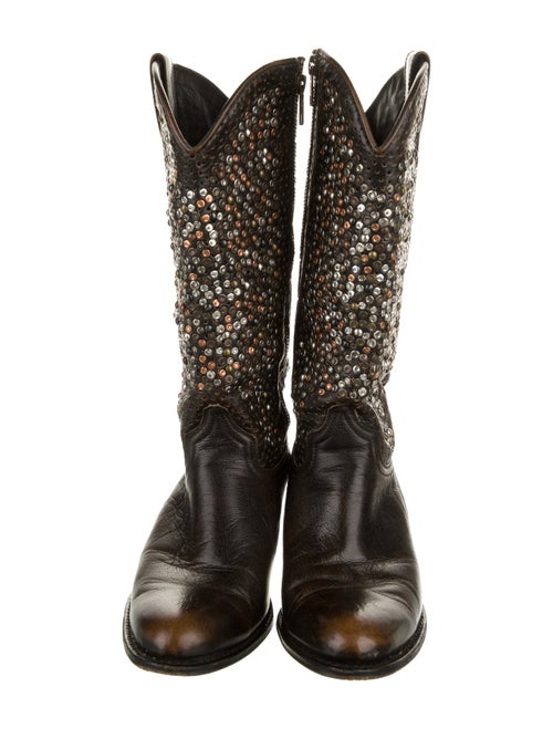 Frye Leather Patterned Western Boots