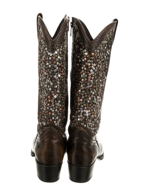 Frye Leather Patterned Western Boots
