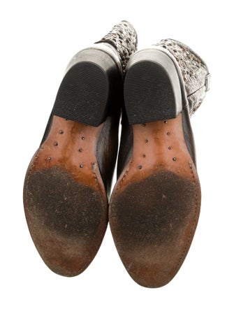 Frye Leather Patterned Western Boots