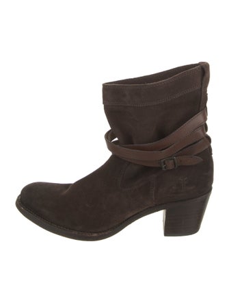Frye Suede Moto Boots