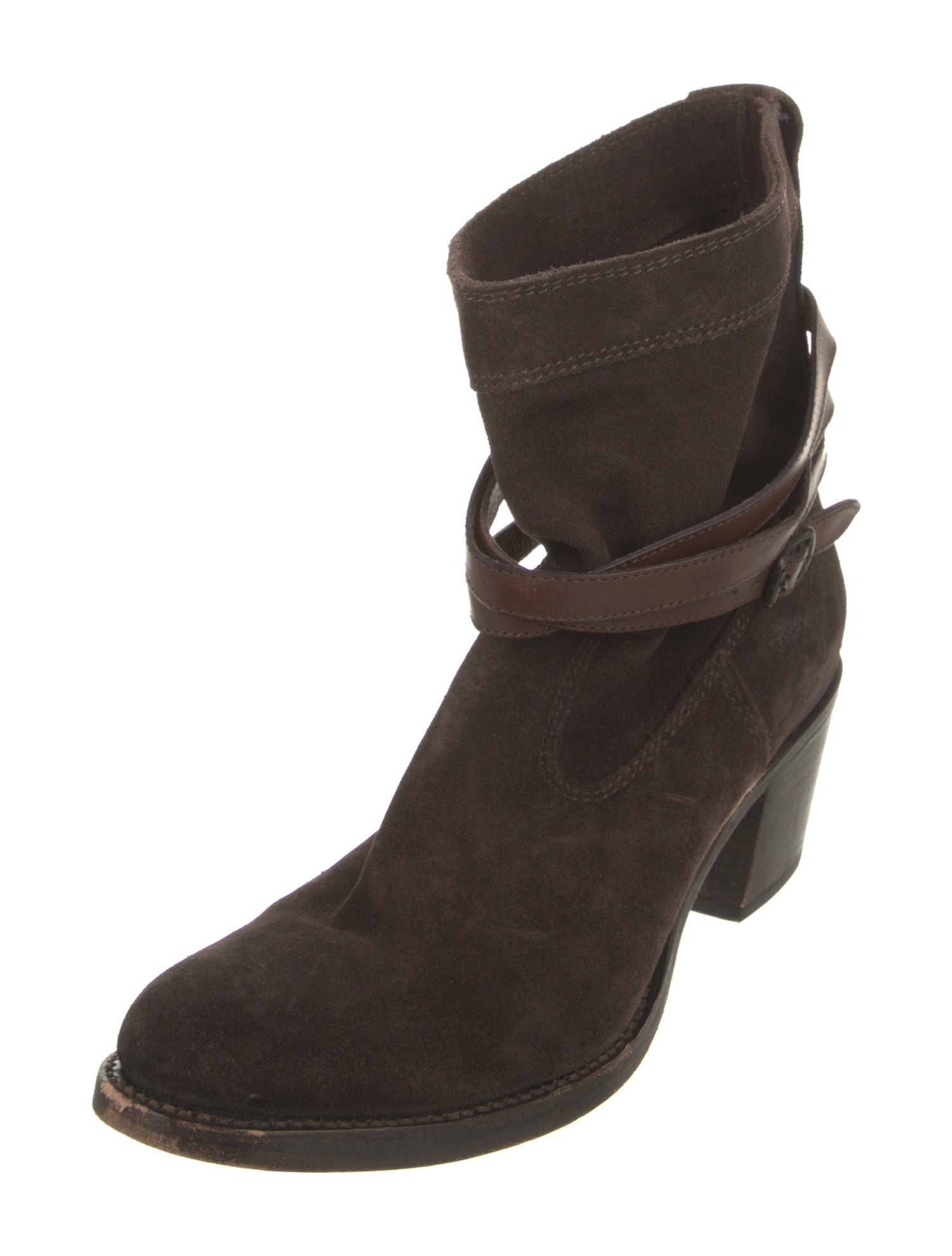 Frye Suede Moto Boots
