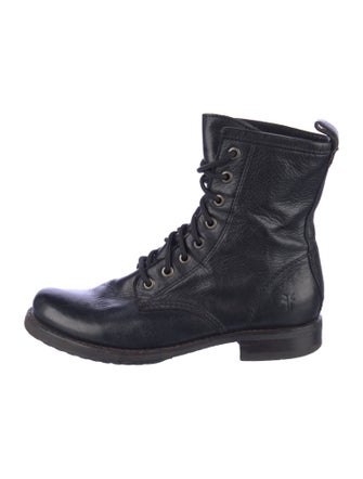 Frye Leather Combat Boots