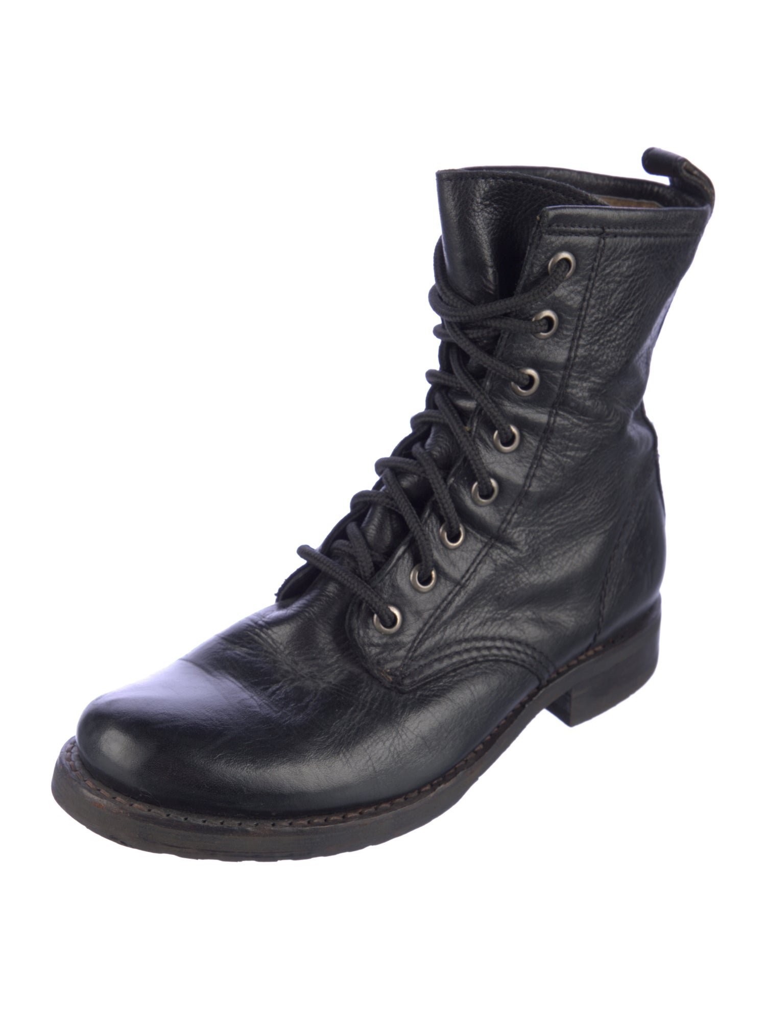 Frye Leather Combat Boots