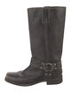 Frye Leather Studded Accents Moto Boots