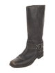 Frye Leather Studded Accents Moto Boots