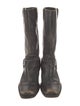 Frye Leather Studded Accents Moto Boots