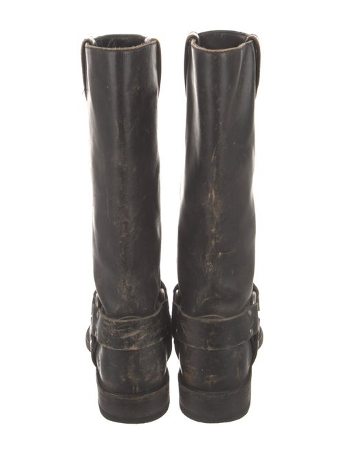 Frye Leather Studded Accents Moto Boots