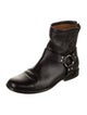 Frye Leather Studded Accents Moto Boots