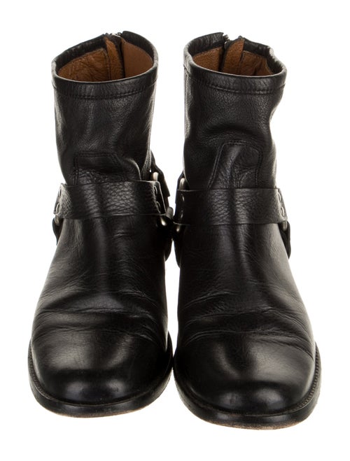 Frye Leather Studded Accents Moto Boots