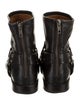 Frye Leather Studded Accents Moto Boots