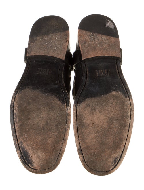 Frye Leather Studded Accents Moto Boots