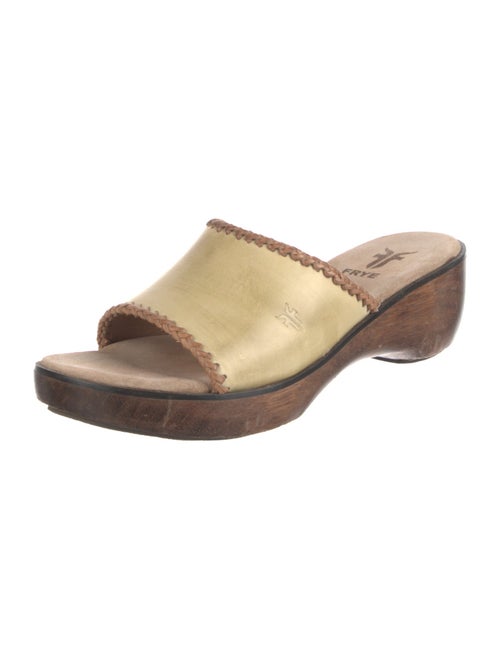 Frye Leather Whipstitch Trim Slides