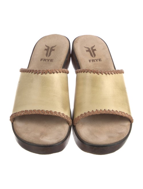 Frye Leather Whipstitch Trim Slides