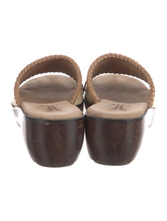 Frye Leather Whipstitch Trim Slides