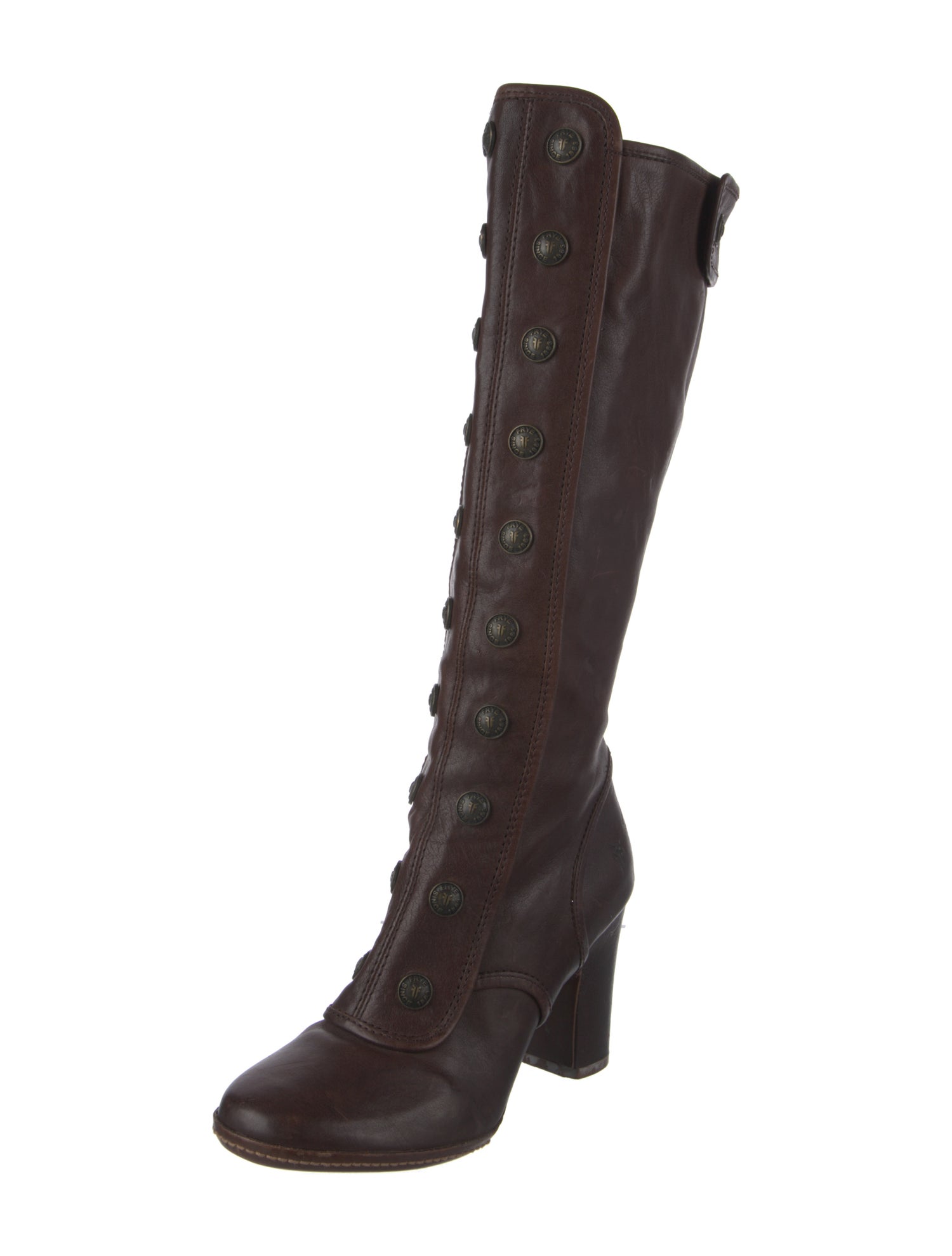 Frye Leather Whipstitch Trim Boots