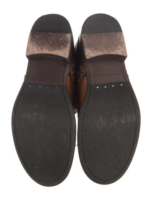 Frye Leather Colorblock Pattern Moto Boots