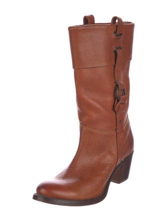 Frye Leather Moto Boots
