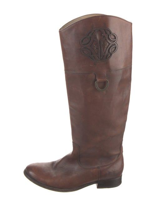 Frye Leather Lasercut Accents Riding Boots