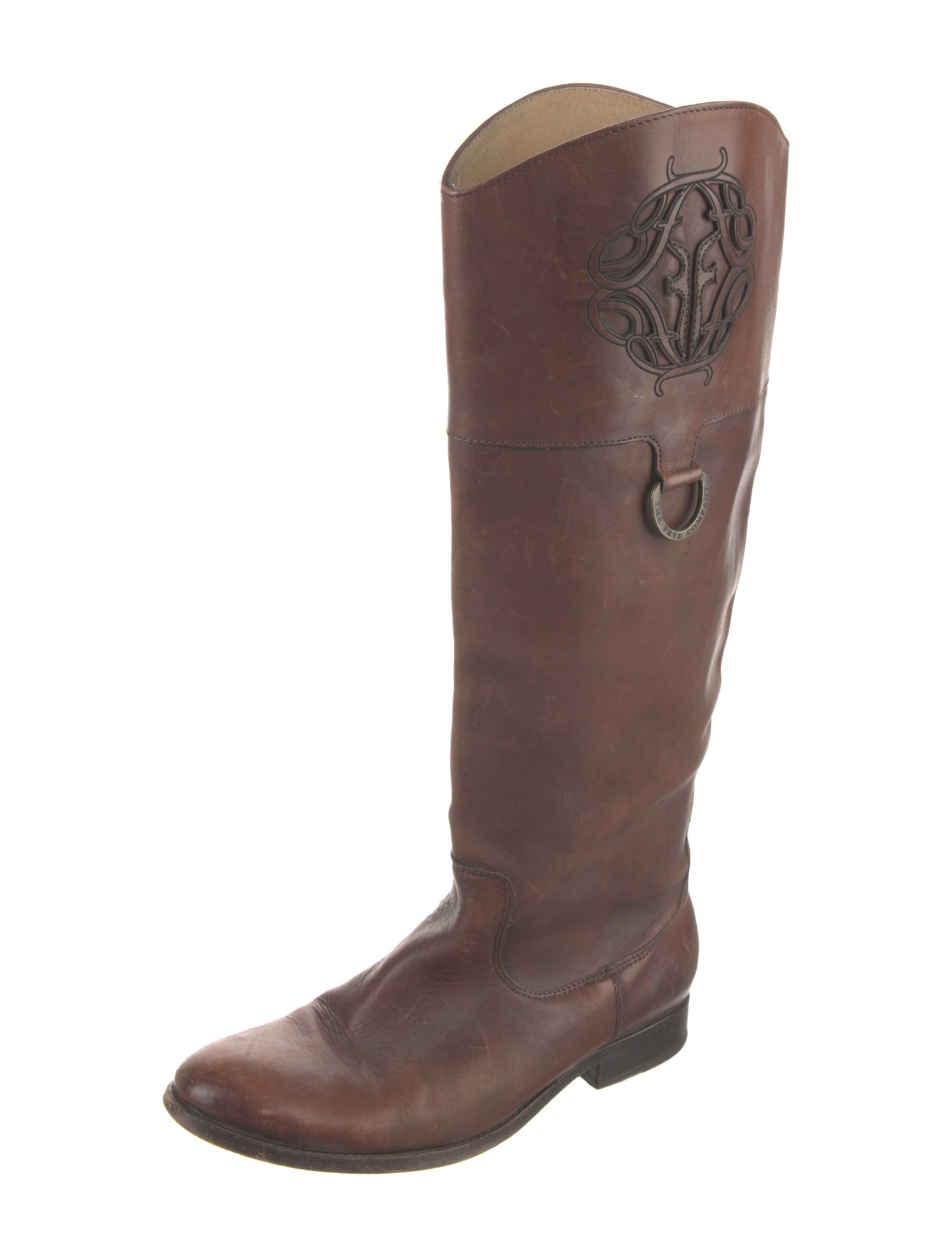 Frye Leather Lasercut Accents Riding Boots