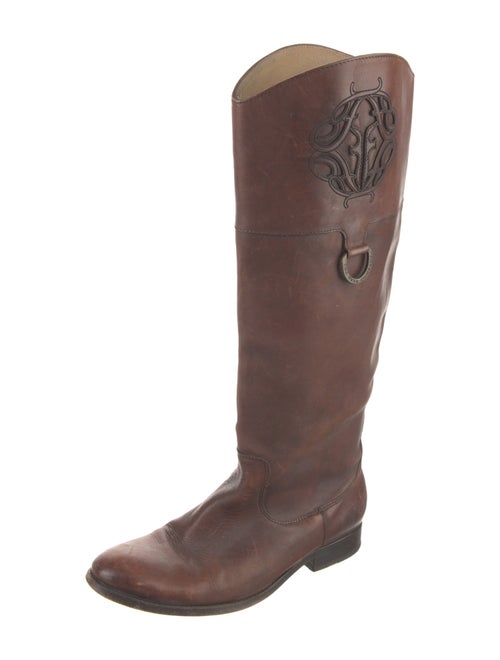 Frye Leather Lasercut Accents Riding Boots