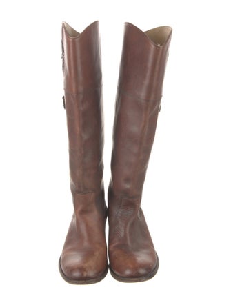 Frye Leather Lasercut Accents Riding Boots