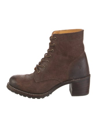 Frye Suede Combat Boots