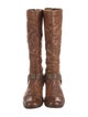 Frye Leather Studded Accents Riding Boots