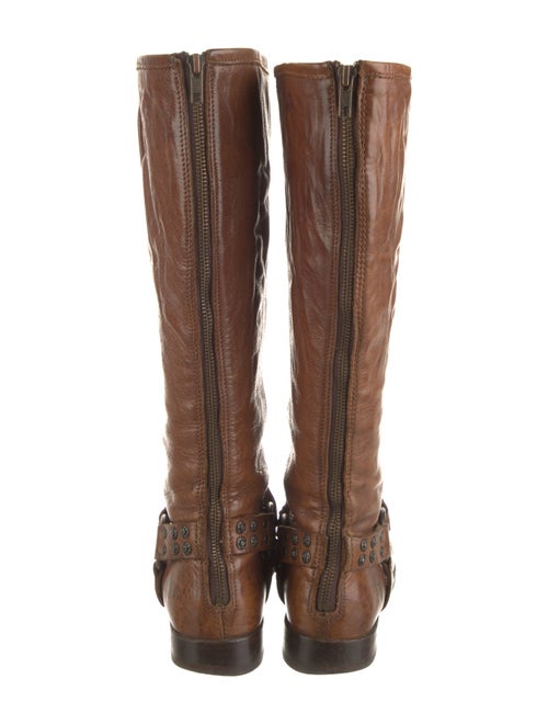 Frye Leather Studded Accents Riding Boots