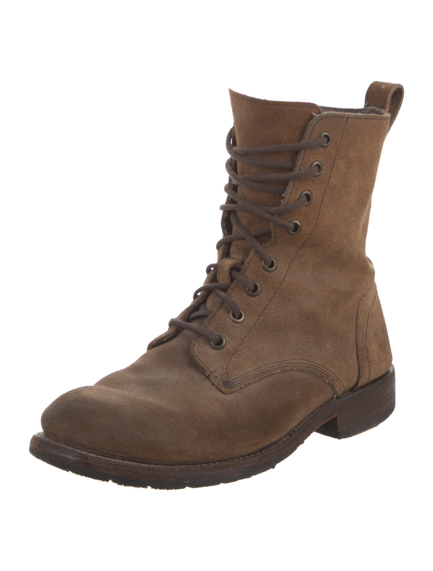 Frye Suede Combat Boots